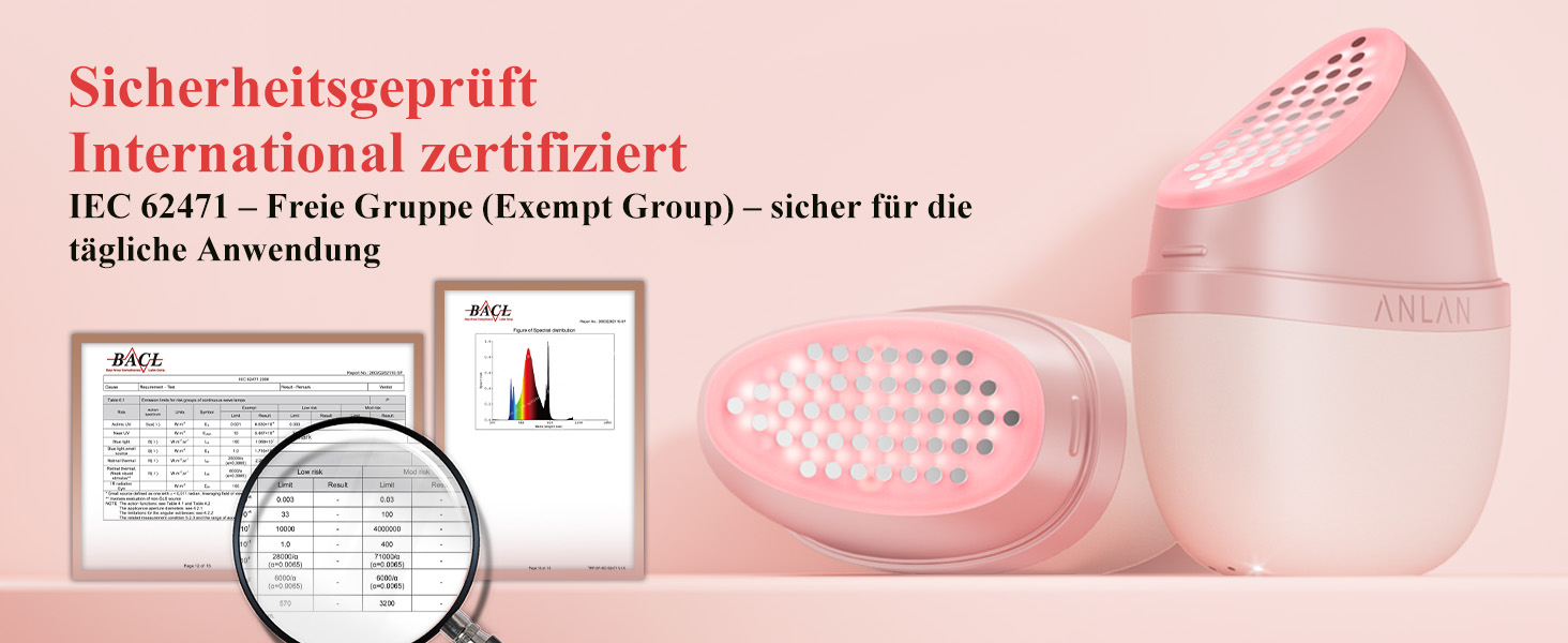 ANLAN Rose Lumi im Test: Was kann das Beauty-Device mit Pink Light, RF und HEPulse? 3 ANLAN Rose Lumi - International zertifiziert