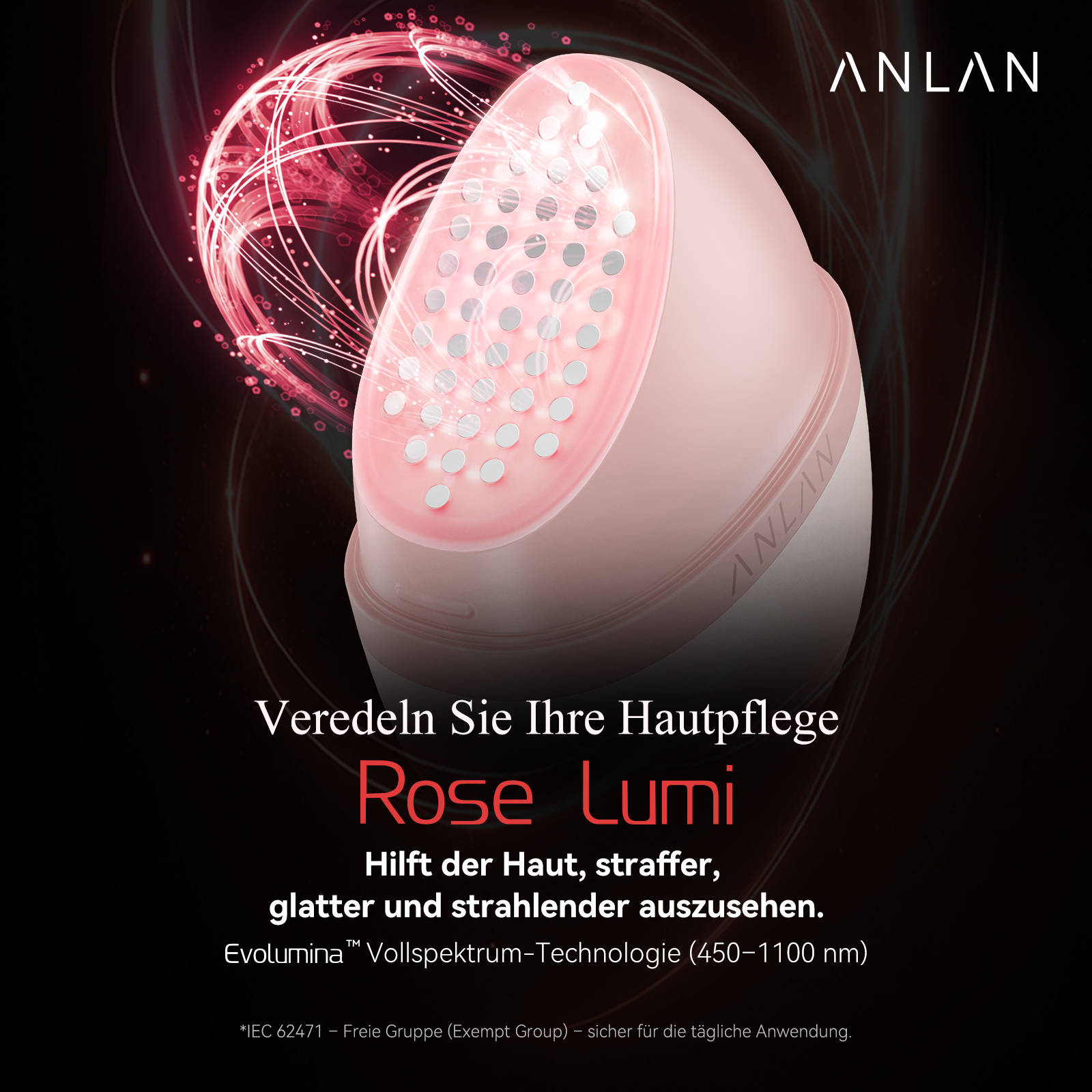 ANLAN Rose Lumi im Test: Was kann das Beauty-Device mit Pink Light, RF und HEPulse? 11 ANLAN Rose Lumi