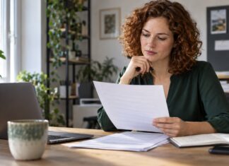 Scheinselbstständigkeit prüfen: So nutzt du den DRV-Selbstcheck Selbstständige prüft einen Kundenvertrag auf mögliche Scheinselbstständigkeit