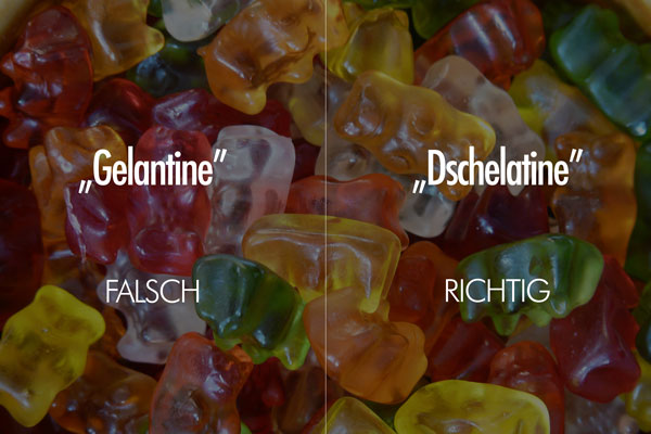 Gelatine Aussprache